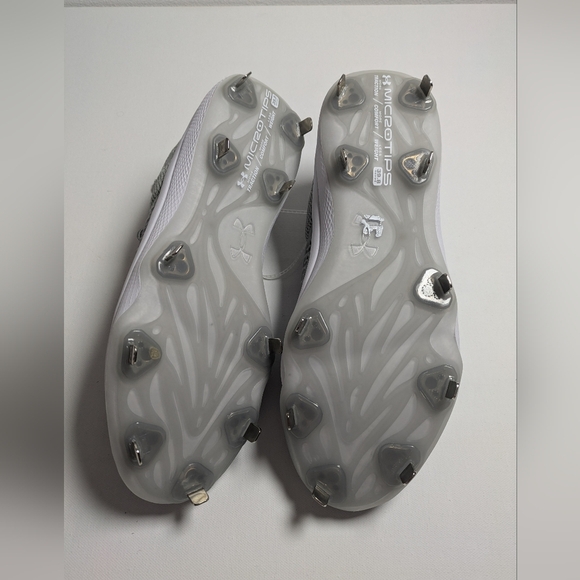 Under Armour Womens UA Glyde 2 MT Softball Cleats 11 Grey/Silver MSRP$95 - Picture 6 of 7